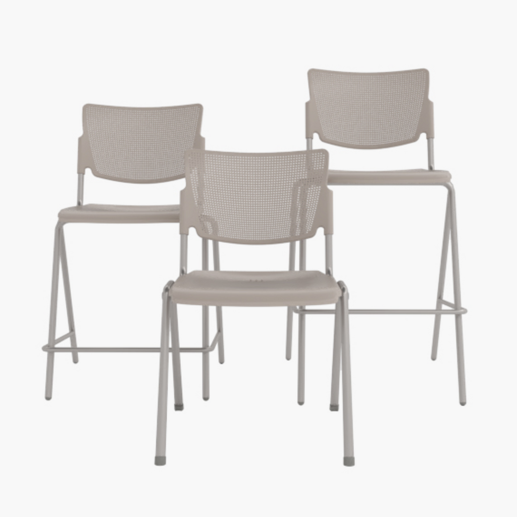 Cafe Chair, Counter Height Chair, and Bar Height Chair all together showing comparison.