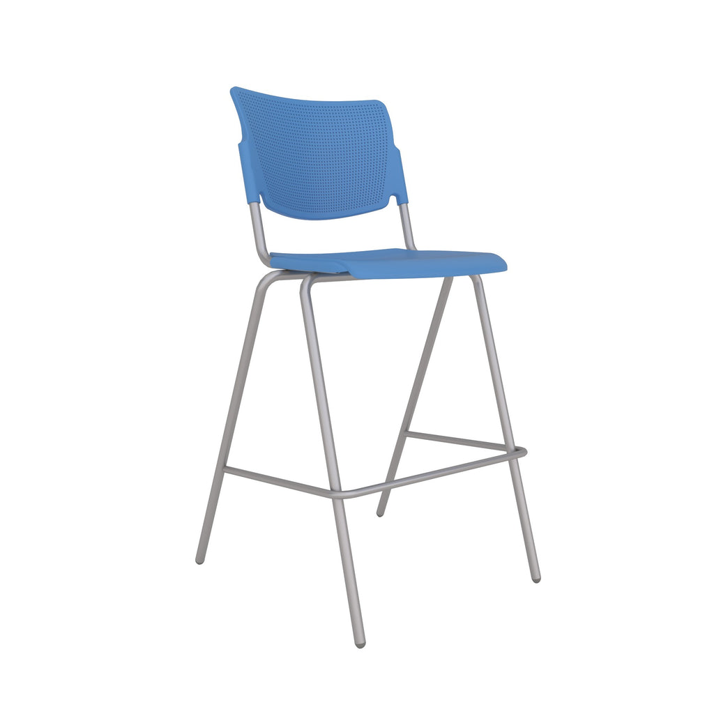 blue bar height chair