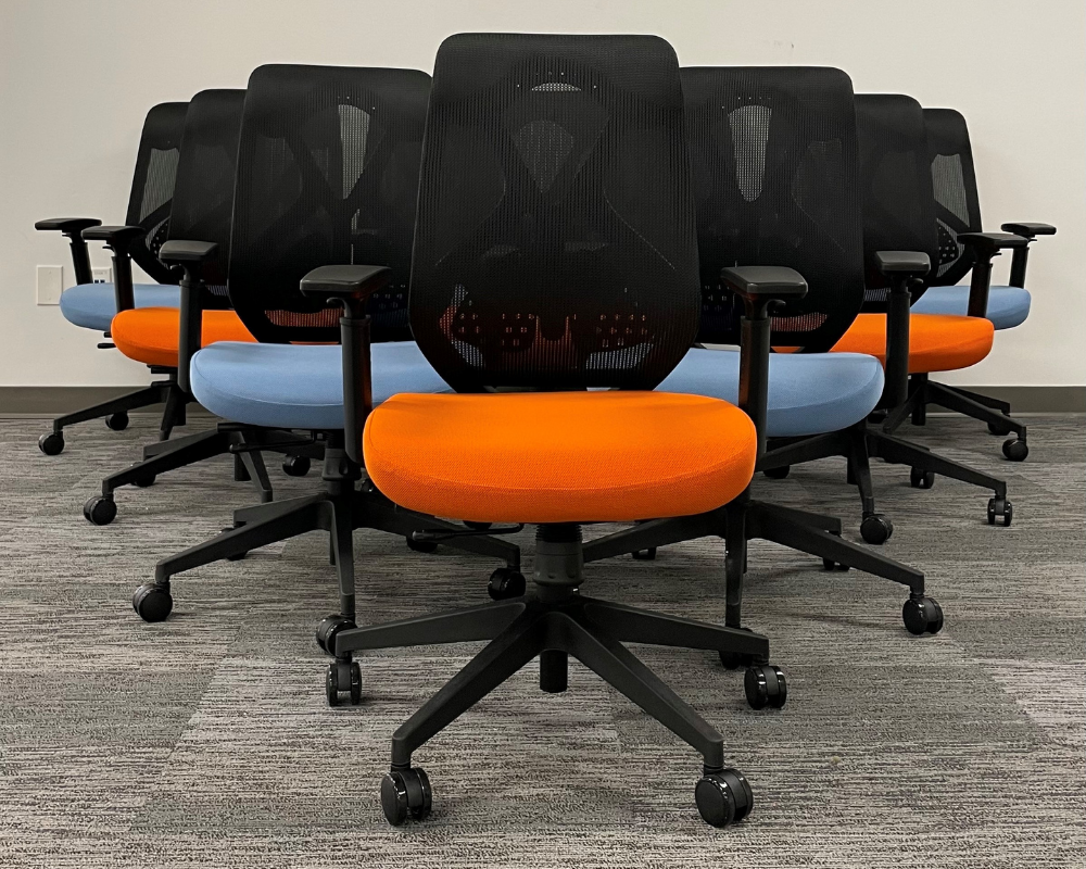 Bengal and Sea Foam Green Colors on Ergonomic Chairs