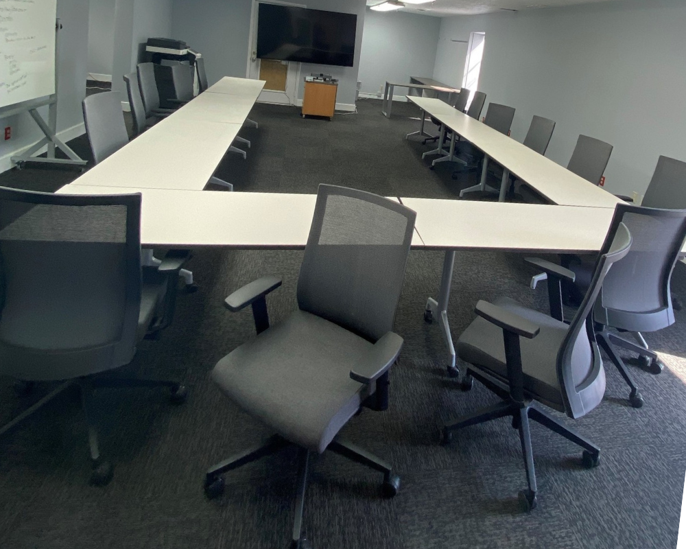 Porvata's Smoke Task Office Chairs in conference room setting