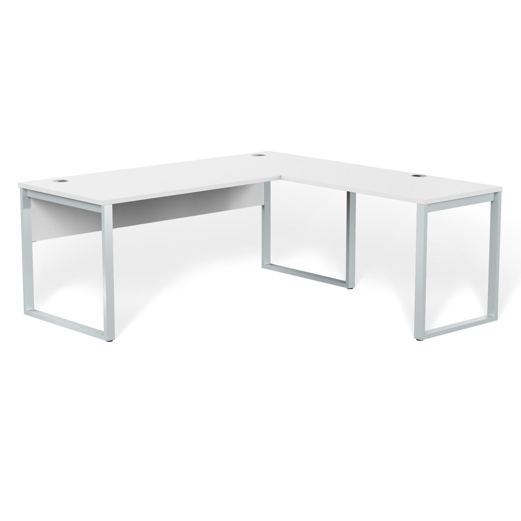 custom l shaped office desk white
