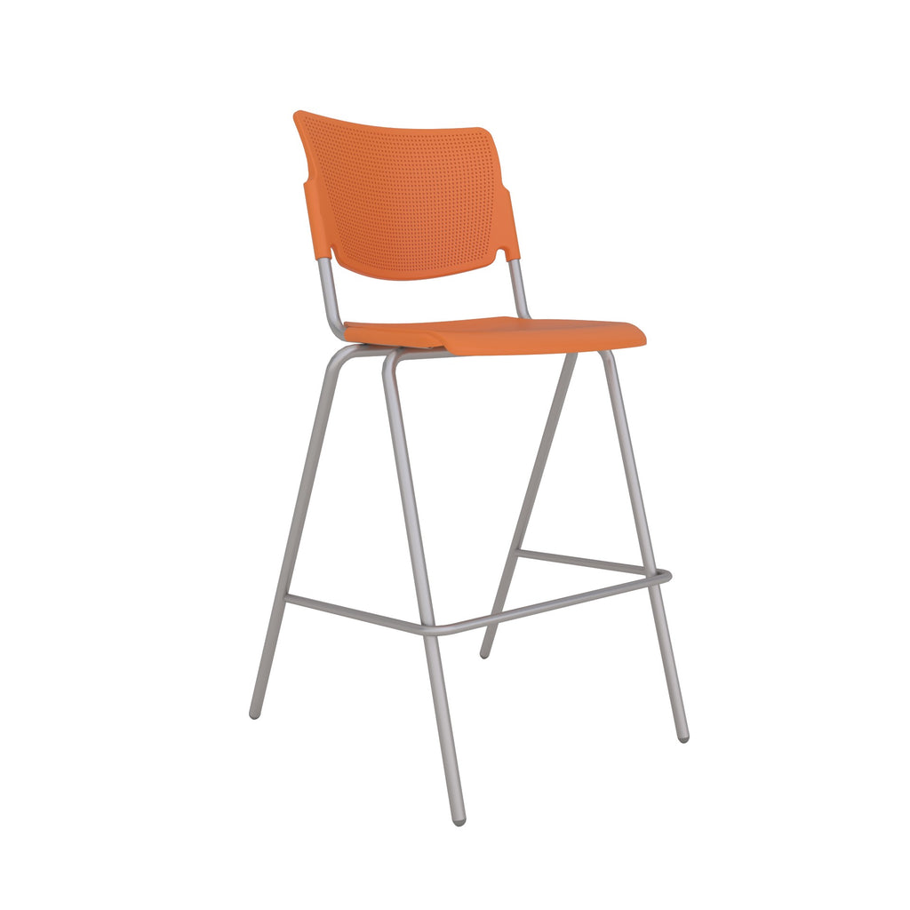 orange bar height chair