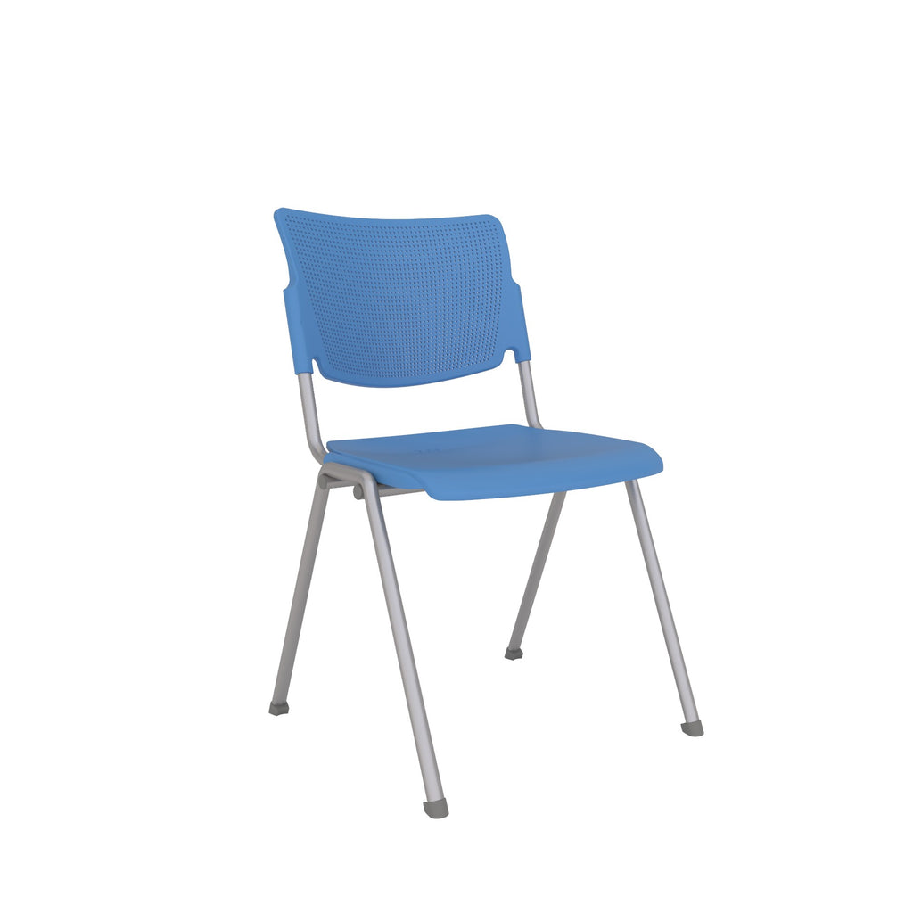 blue colored cafe chair