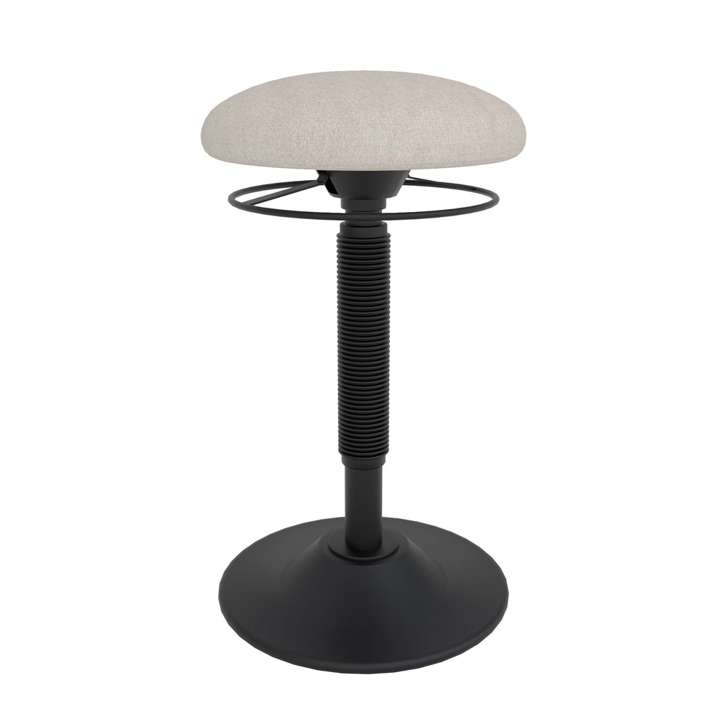 ergonomic desk stool linen white