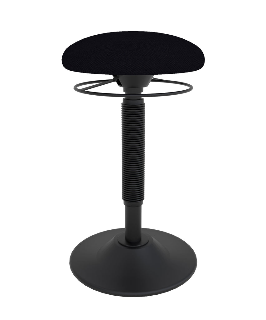 ergonomic rocker stool in black