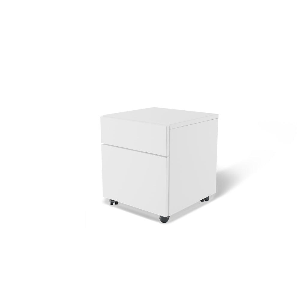 two drawer pedestal white